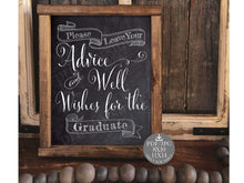 Advice And Well Wishes Sign Graduation Party Decorations PRINTABLE