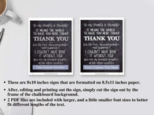 Graduation Thank You Sign PRINTABLE Party Decorations Personalizable DIY