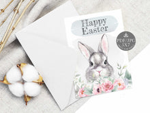 Printable Happy Easter Card Bunny For Wife Husband Kids Daughter Son Child Boyfriend Girlfriend Mom Dad