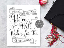 Advice And Well Wishes For The Graduate Sign Graduation Party Decorations PRINTABLE