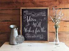 Advice And Well Wishes Sign Graduation Party Decorations PRINTABLE