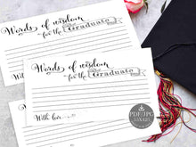 Graduation Words Of Wisdom Cards Sign PRINTABLE Party Decorations