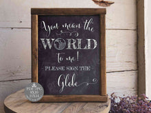 You Mean The World To Me Sign Globe Graduation Party Decorations PRINTABLE Chalkboard