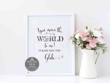 Graduation Globe Sign You Mean The World To Me Party Decorations PRINTABLE