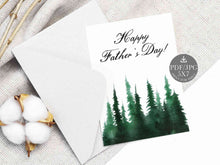 Happy Fathers Day Card Watercolor Printable