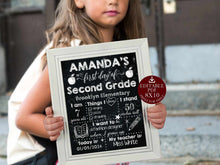 First Day Of School Sign Editable PRINTABLE Chalkboard PDF Template