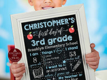 Editable First Day Of School Sign Boy PRINTABLE PDF Template