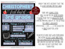 Editable First Day Of School Sign Boy PRINTABLE PDF Template