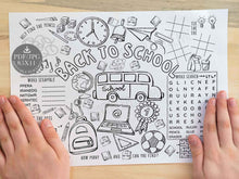Back To School Placemat PRINTABLE First Day Of School Placemat Coloring Page Activity Sheet