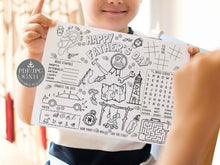 Fathers Day Placemat PRINTABLE Coloring Page Activity Dad Sheet