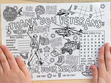 printable Veterans Day Placemat