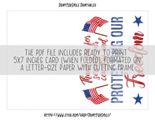 Veterans Day Card Digital PRINTABLE