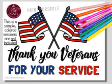 Veterans Day Coloring PRINTABLE Pages