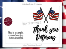 Veterans Day Coloring Card