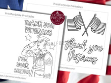 Veterans Day Coloring Card PRINTABLE