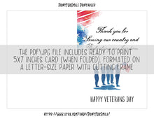 PRINTABLE Happy Veterans Day Card