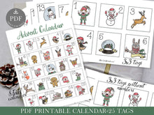 Advent Calendar PRINTABLE For Kids Numbers