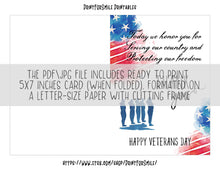 Happy Veterans Day Card PRINTABLE