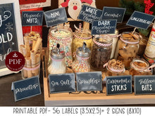 Hot Chocolate Bar PRINTABLE Labels Sign Kit