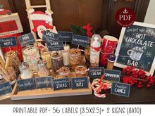 PRINTABLE Hot Chocolate Bar Sign Labels Cocoa Kit