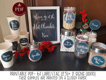 Hot Chocolate Bar Labels Sign PRINTABLE Tags