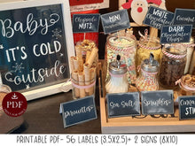 Hot Chocolate Bar PRINTABLE Labels Sign Kit