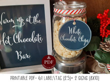 Hot Chocolate Bar Labels Sign PRINTABLE Tags