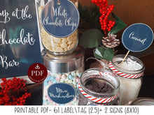 Hot Chocolate Bar Labels Sign PRINTABLE Tags