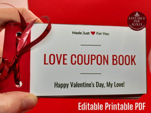 Love Coupon Book Printable Editable Him