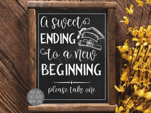 A Sweet Ending To A New Beginning Sign Graduation PRINTABLE