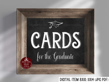 Cards For The Graduate Sign PRINTABLE Chalkboard Sign