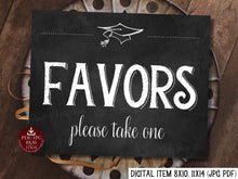 Graduation Favors Sign PRINTABLE Chalkboard Sign