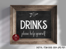 Graduation Drinks Sign PRINTABLE Chalkboard