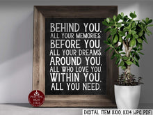 Behind You All Your Memories Graduation Sign Before You All Your Dreams Around You All Who Love You Within You All You