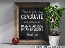 Graduation Name And Address Sign PRINTABLE Chalkboard