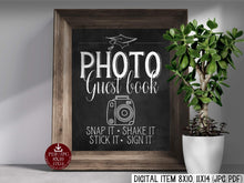 Graduation Photo Guest Book Sign PRINTABLE Chalkboard