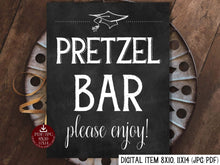 Graduation Pretzel Bar Sign PRINTABLE Chalkboard