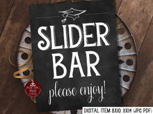 Graduation Slider Bar Sign PRINTABLE Chalkboard