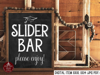 Graduation Slider Bar Sign PRINTABLE Chalkboard