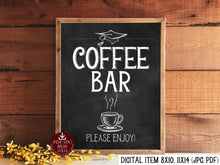 Graduation Coffee Bar Sign PRINTABLE Chalkboard