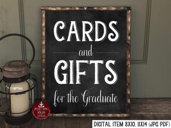 Cards And Gifts Sign PRINTABLE Chalkboard