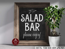 Graduation Salad Bar Sign PRINTABLE Chalkboard