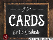 Cards For The Graduate Sign PRINTABLE Chalkboard Sign