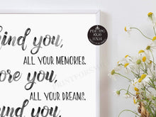 Behind You All Your Memories Sign Graduation PRINTABLE