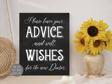 Please Leave Your Advice And Well Wishes For The New Doctor Sign PRINTABLE Graduation