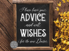 Please Leave Your Advice And Well Wishes For The New Doctor Sign PRINTABLE Graduation