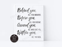 Behind You All Your Memories Sign printable