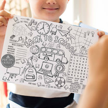 Back To School Placemat PRINTABLE First Day Of School Placemat Coloring Page Activity Sheet