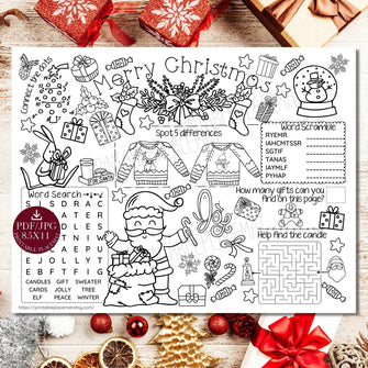 christmas placemat printable