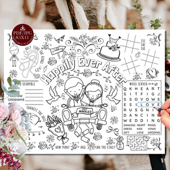 wedding placemat printable